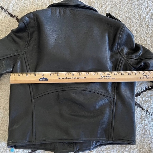 Laer Shrunken Moto Leather Jacket - Picture 8 of 10